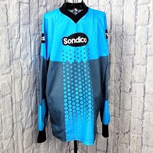 SONDICO Blue and Black Soccer Goalie Jersey‎ Medium